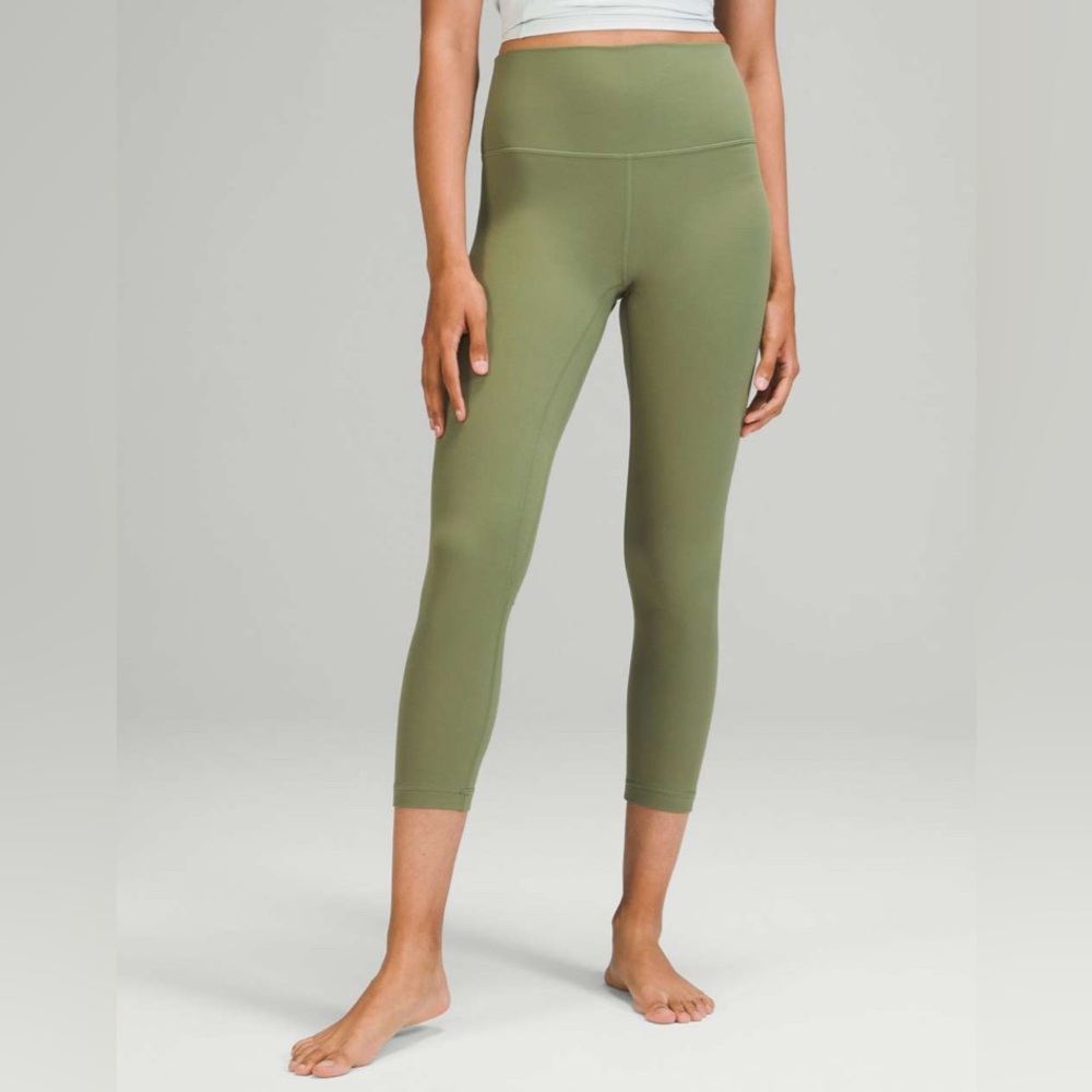 Lululemon Align High-Rise Crop Legging 23" Green Twill Size 6